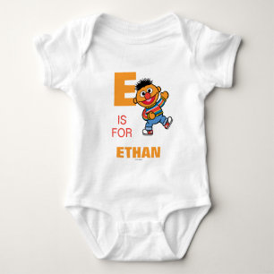 E is for Ernie   Add Your Name Baby Bodysuit