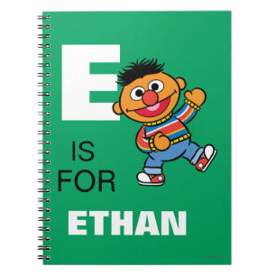 E is for Ernie Add Your Name Notebook