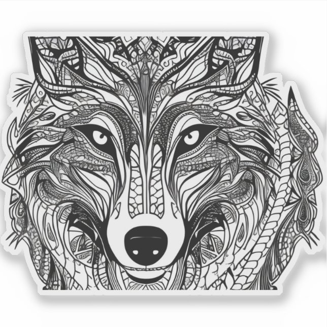 E.J. Gold Wolf Face Removable Vinyl (Front)