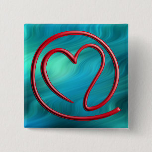 e m a i l 4 y o u   bluegreen waves 2 inch square button