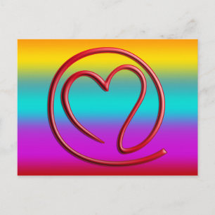 e m a i l 4 y o u coloured linear postcard