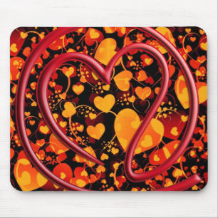 e m a i l 4 y o u heart pattern mouse pad