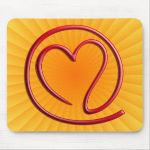 e m a i l 4 y o u   yellow radial mouse pad