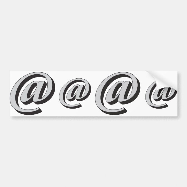 E-mail symbol 3D Bumper Sticker (Front)