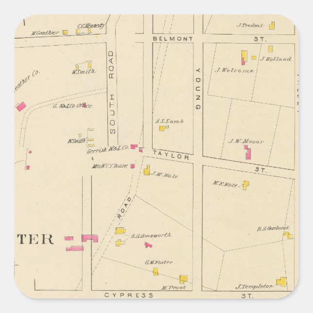 E Manchester, Bakerville, Ward 6 Square Sticker (Front)
