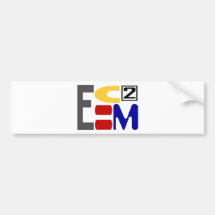 E=MC2 BUMPER STICKER