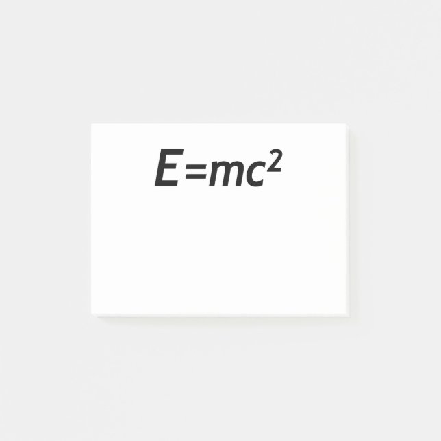 E=mc2 Mass Energy Equivalence Light Speed Physics Post-it Notes (Front)