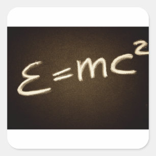 e=mc2... square sticker