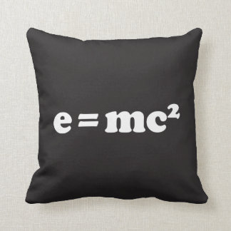 e = mc2 throw pillow