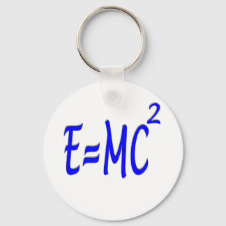 E = MC 2 (blue) Keychain