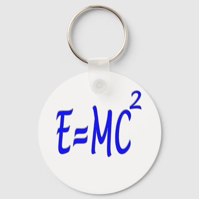 E = MC 2 (blue) Keychain (Front)