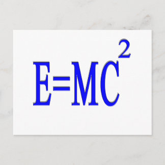 E=MC 2 (blue) Postcard