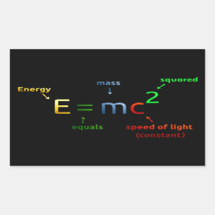 E = MC^2. E equals MC Squared Sticker