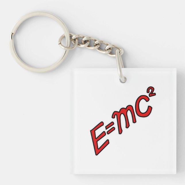 E = mc² – Genius Mode On Keychain (Front)