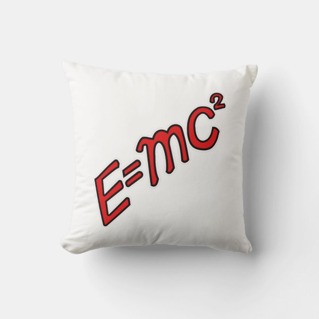 E = mc² – Genius Mode On Throw Pillow (Front)
