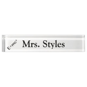 "E=mc²" Personalized Nameplate
