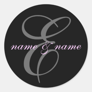 E monogram label