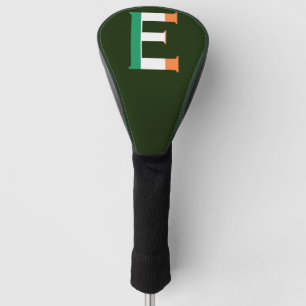 E Monogram overlaid on Irish Flag dccnt Golf Head Cover