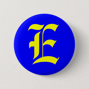 E - OLD ENGLISH 2 INCH ROUND BUTTON