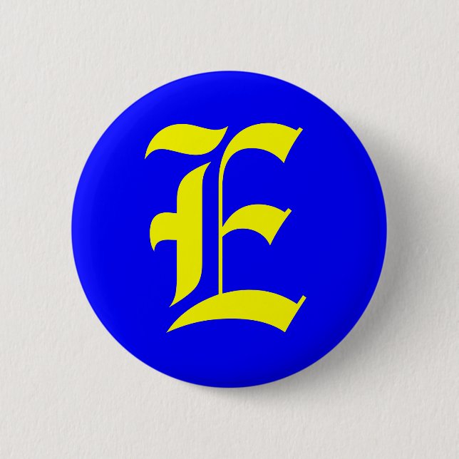 E - OLD ENGLISH 2 INCH ROUND BUTTON (Front)