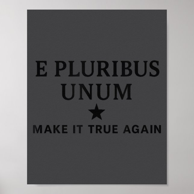 E Pluribus Unum – Make It True Again Unity  Poster (Front)