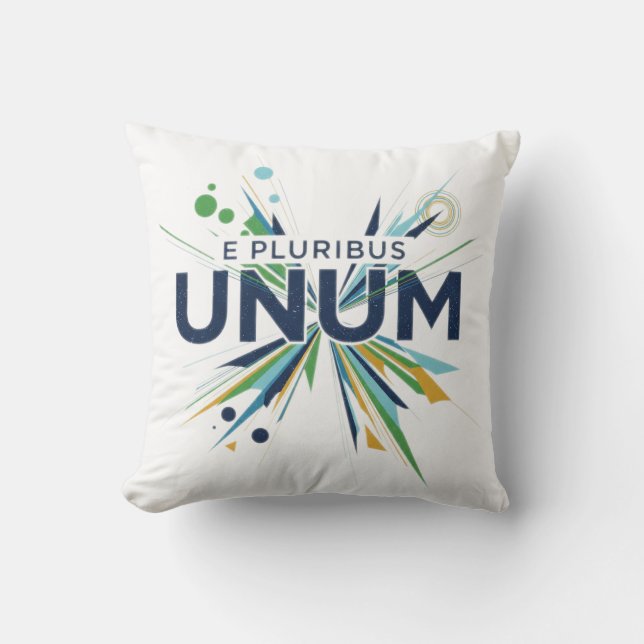E Pluribus Unum Throw Pillow (Front)
