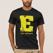 E pour T-shirt homme de qualité Effort (jaune)