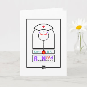 E.R. RN Carte de voeux Nerd enregistrée