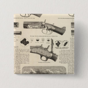 E Remington and Sons 2 Inch Square Button