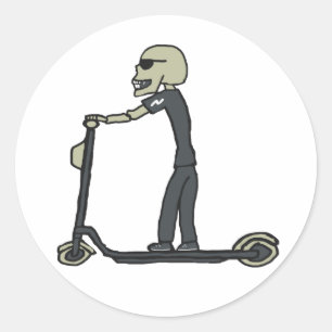 E-Scooter Electric Scooter Classic Round Sticker