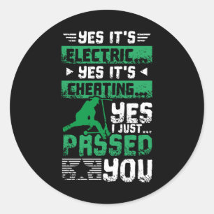 E-scooter Passed You Classic Round Sticker