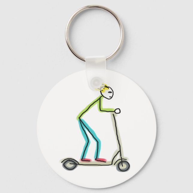 E-scooter Stickman Keychain (Front)