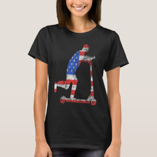 E Scooter USA American Electric Scooter Driver Sco T-Shirt