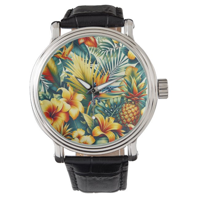 E-watch with tropical face watch (Front)