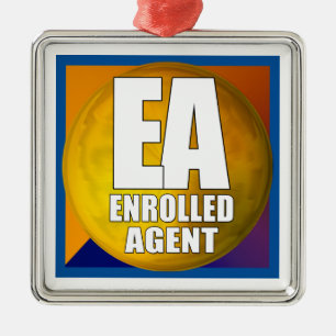EA LOGO ENROLLED AGENT METAL ORNAMENT