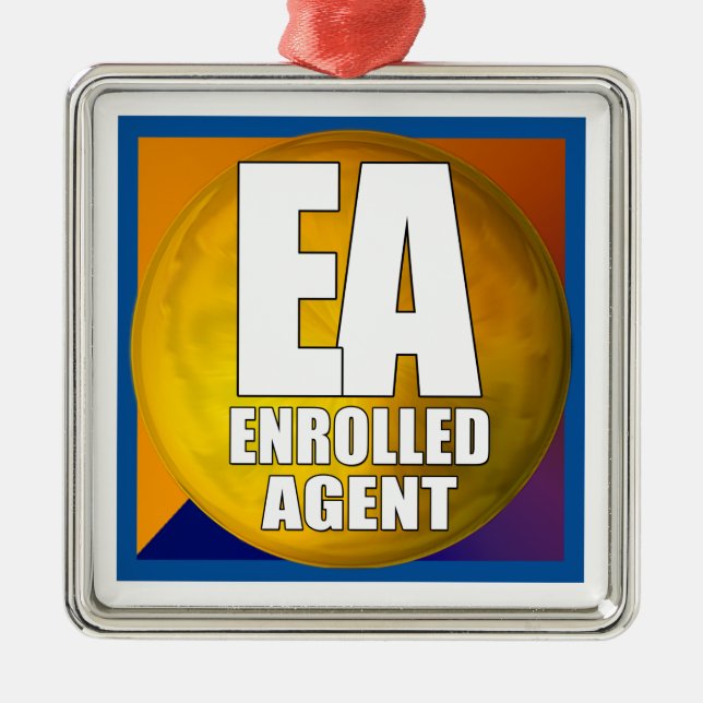 EA LOGO ENROLLED AGENT METAL ORNAMENT (Front)