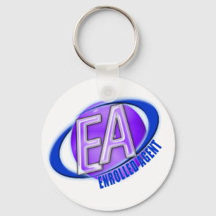 EA ORB SWOOSH LOGO - ENROLLED AGENT KEYCHAIN