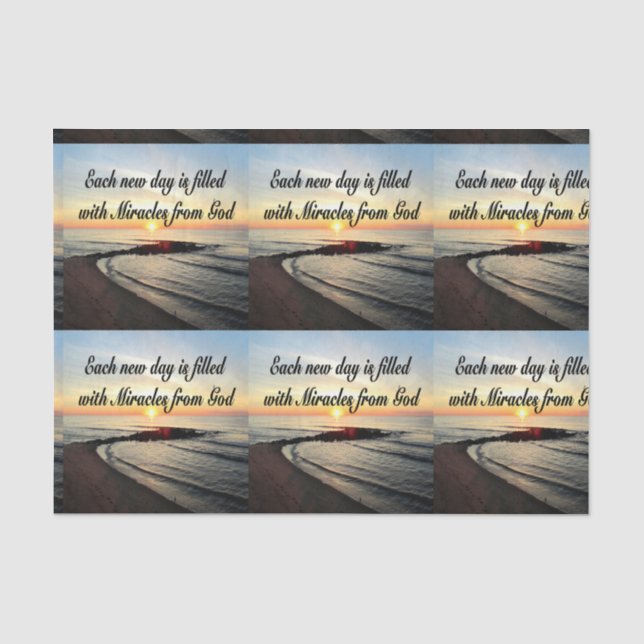 EACH DAY IS MIRACLES FROM GOD TISSUE PAPER (Front)