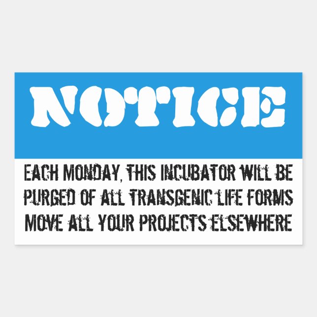 Each Monday, this refrigerator will be cleaned Sticker (Front)