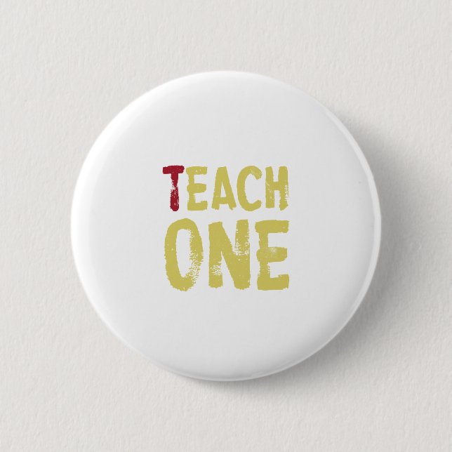 Each one teach one 2 inch round button (Front)
