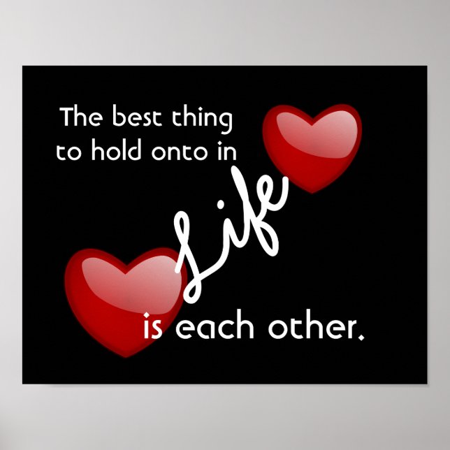 Each Other - love quote - print (Front)