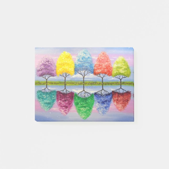 Each tree has its own story post-it notes (Front)