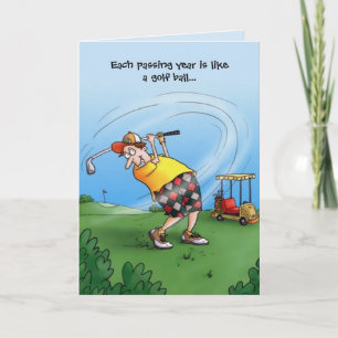 Each Year is like a Golf Ball Birthday Card