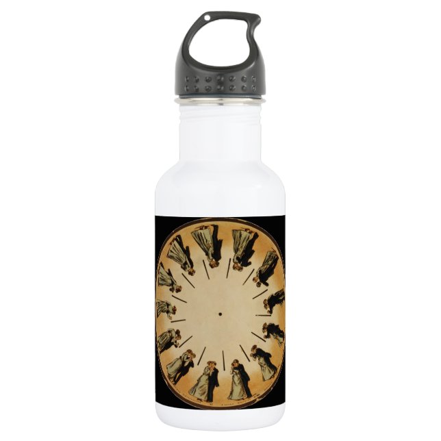 Eadweard Muybridge Couple Waltzing Phenakistoscope 532 Ml Water Bottle (Front)