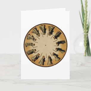Eadweard Muybridge Couple Waltzing Phenakistoscope Card