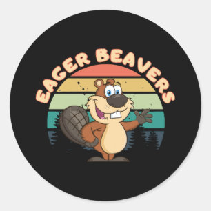 Eager Beavers Classic Round Sticker