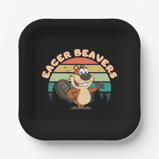 Eager Beavers Paper Plate (Front)