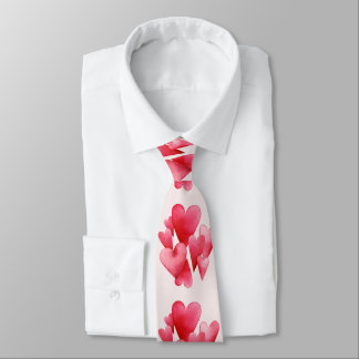 Eager Pink Hearts Tie