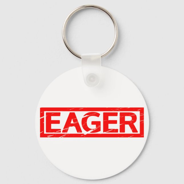 Eager Stamp Keychain (Front)