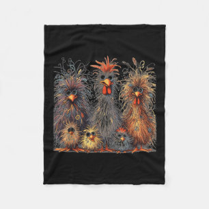 Eagerlys Colourful Funny Chicken Art Fleece Blanket